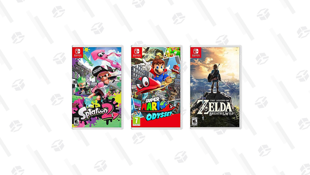 Legend of Zelda Breath of the Wild | $45 | WalmartSplatoon 2 Starter Pack | $45 | WalmartSuper Mario Odyssey Starter Pack | $45 | Walmart